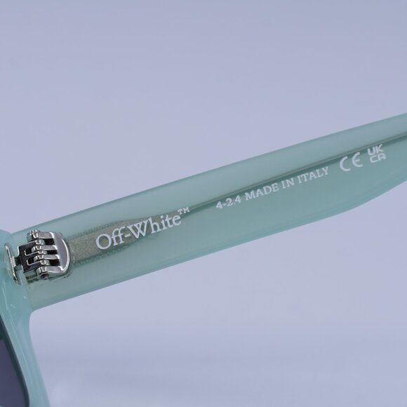 Off-White OERI108 MIDLAND 5307 Sunglasses Sage Square Frame, Dark Grey Lenses main image 8